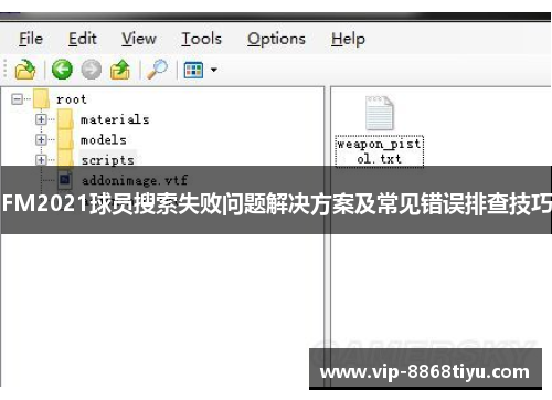 FM2021球员搜索失败问题解决方案及常见错误排查技巧 FM2021球员搜索失败问题解决方案及常见错误排查技巧